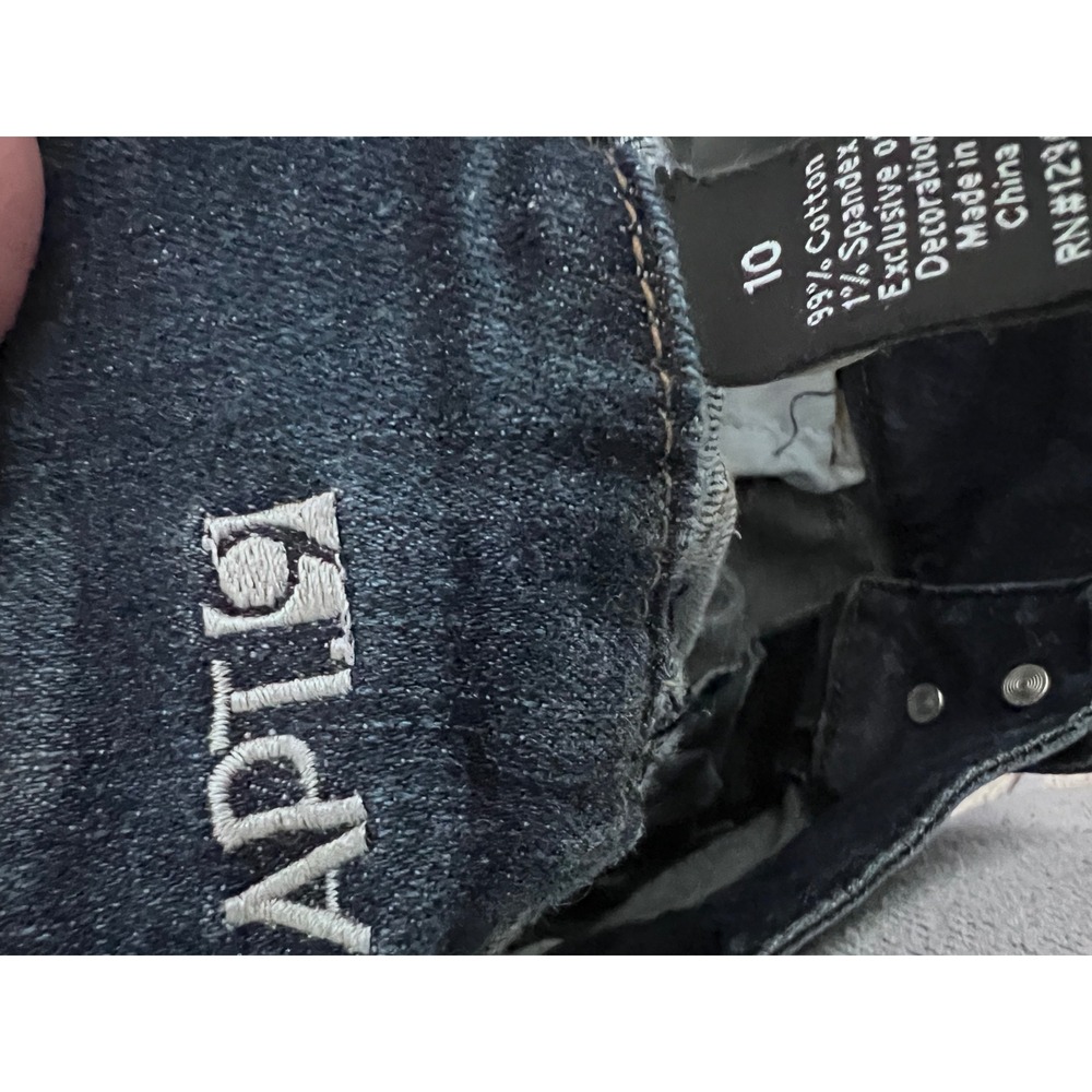 Apt 9 Womens Jeans Blue Wash Double Button High Rise Zipper Ankle Size 10 - Picture 5 of 5